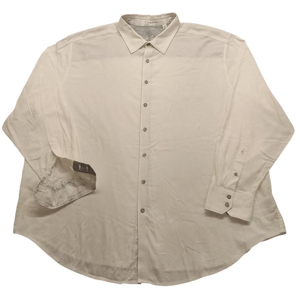 Robert Graham Shirt 3XL Men's Button Up Long Sleeve Signiture Contrasting Cuffs